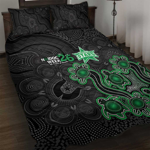Melbourne Stars NAIDOC Week 2026 Quilt Bed Set Sea Turtles Aboriginal Art