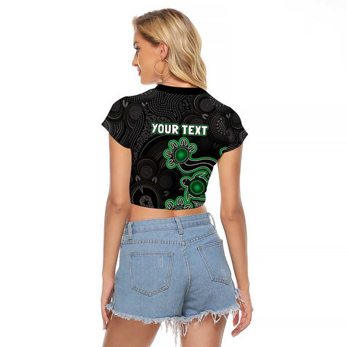 Personalised Melbourne Stars NAIDOC Week 2026 Raglan Cropped T Shirt Sea Turtles Aboriginal Art