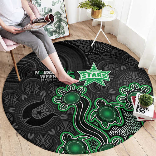 Melbourne Stars NAIDOC Week 2026 Round Carpet Sea Turtles Aboriginal Art