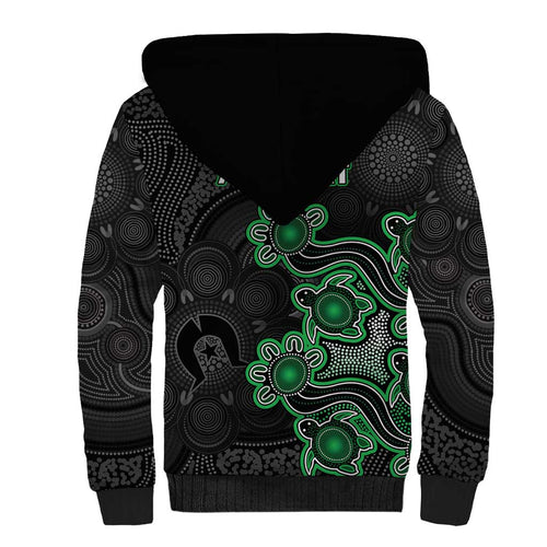 Personalised Melbourne Stars NAIDOC Week 2026 Sherpa Hoodie Sea Turtles Aboriginal Art