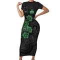 Personalised Melbourne Stars NAIDOC Week 2026 Short Sleeve Bodycon Dress Sea Turtles Aboriginal Art
