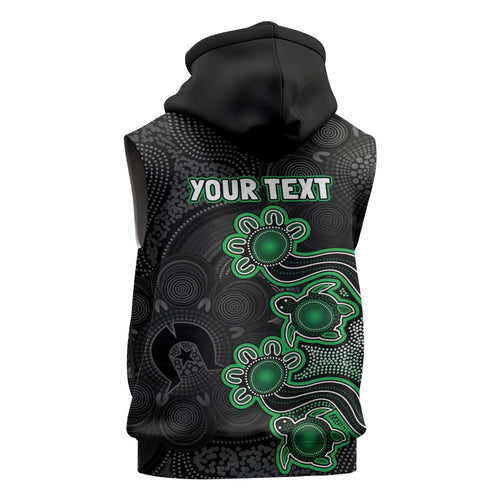 Personalised Melbourne Stars NAIDOC Week 2026 Sleeveless Zip Hoodie Sea Turtles Aboriginal Art