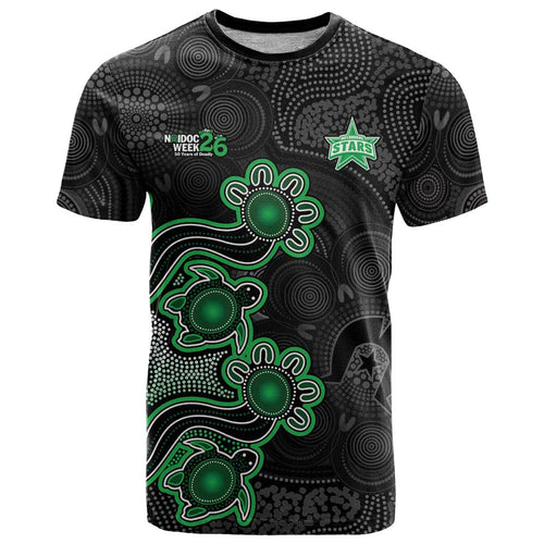 Personalised Melbourne Stars NAIDOC Week 2026 T Shirt Sea Turtles Aboriginal Art