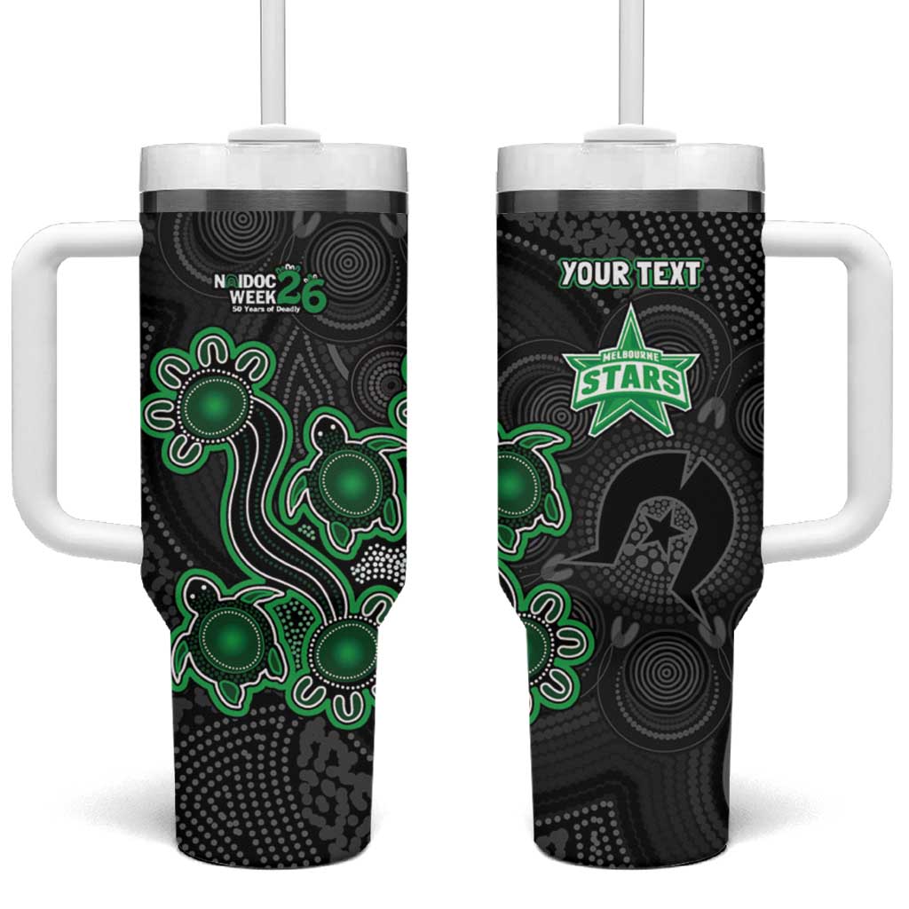 Personalised Melbourne Stars NAIDOC Week 2026 Tumbler With Handle Sea Turtles Aboriginal Art