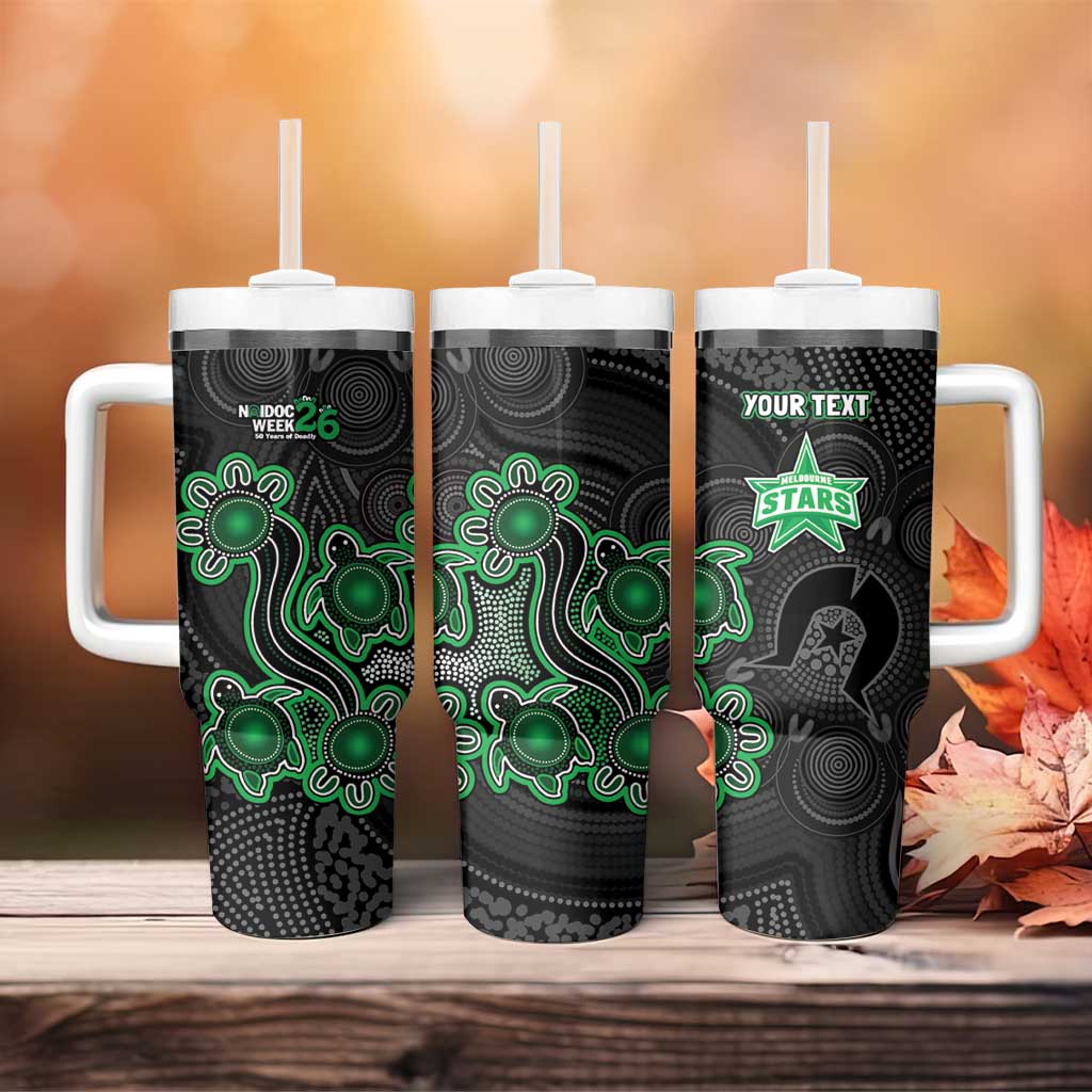 Personalised Melbourne Stars NAIDOC Week 2026 Tumbler With Handle Sea Turtles Aboriginal Art