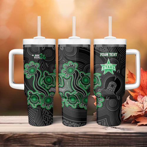 Personalised Melbourne Stars NAIDOC Week 2026 Tumbler With Handle Sea Turtles Aboriginal Art