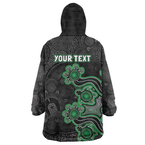 Personalised Melbourne Stars NAIDOC Week 2026 Wearable Blanket Hoodie Sea Turtles Aboriginal Art