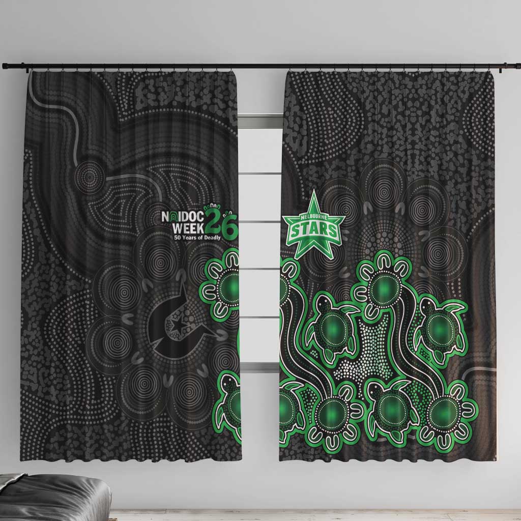 Melbourne Stars NAIDOC Week 2026 Window Curtain Sea Turtles Aboriginal Art