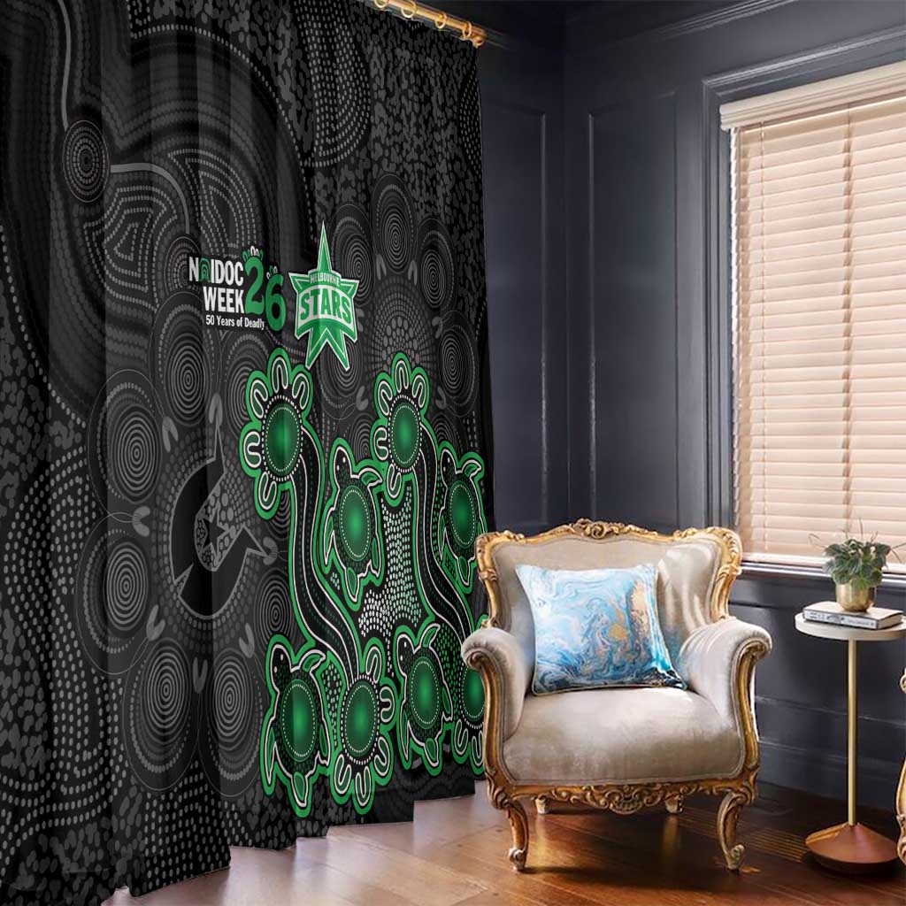Melbourne Stars NAIDOC Week 2026 Window Curtain Sea Turtles Aboriginal Art