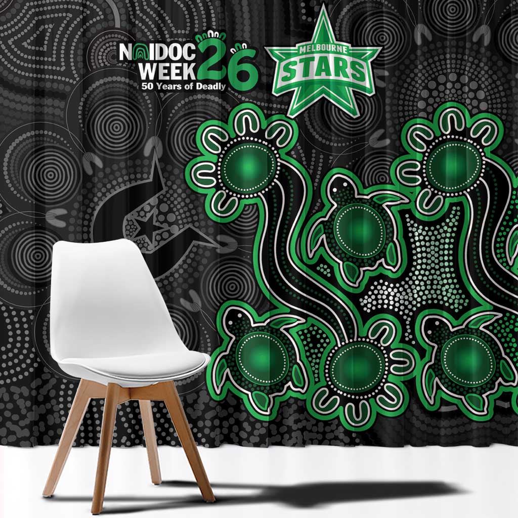 Melbourne Stars NAIDOC Week 2026 Window Curtain Sea Turtles Aboriginal Art