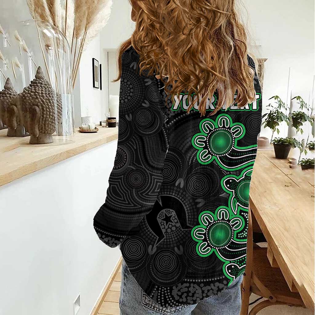Personalised Melbourne Stars NAIDOC Week 2026 Women Casual Shirt Sea Turtles Aboriginal Art