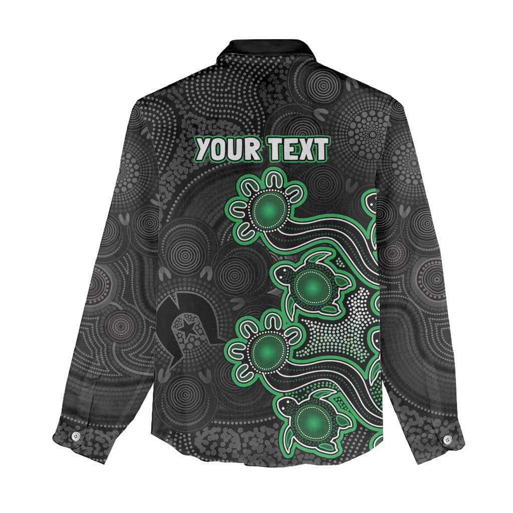 Personalised Melbourne Stars NAIDOC Week 2026 Women Casual Shirt Sea Turtles Aboriginal Art