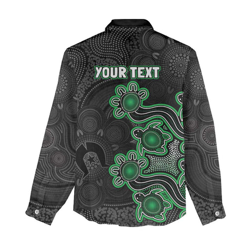 Personalised Melbourne Stars NAIDOC Week 2026 Women Casual Shirt Sea Turtles Aboriginal Art