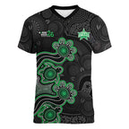 Personalised Melbourne Stars NAIDOC Week 2026 Women V-Neck T-Shirt Sea Turtles Aboriginal Art