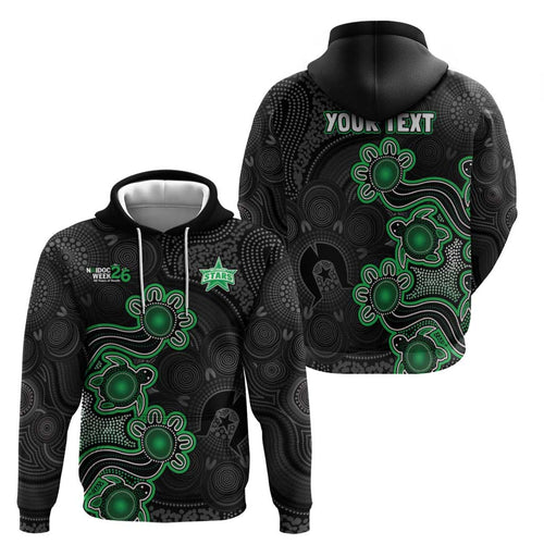 Personalised Melbourne Stars NAIDOC Week 2026 Zip Hoodie Sea Turtles Aboriginal Art