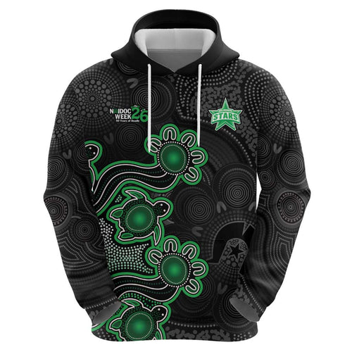 Personalised Melbourne Stars NAIDOC Week 2026 Zip Hoodie Sea Turtles Aboriginal Art