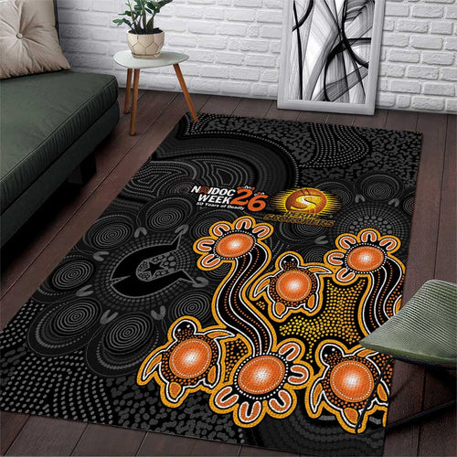 Perth Scorchers NAIDOC Week 2026 Area Rug Sea Turtles Aboriginal Art