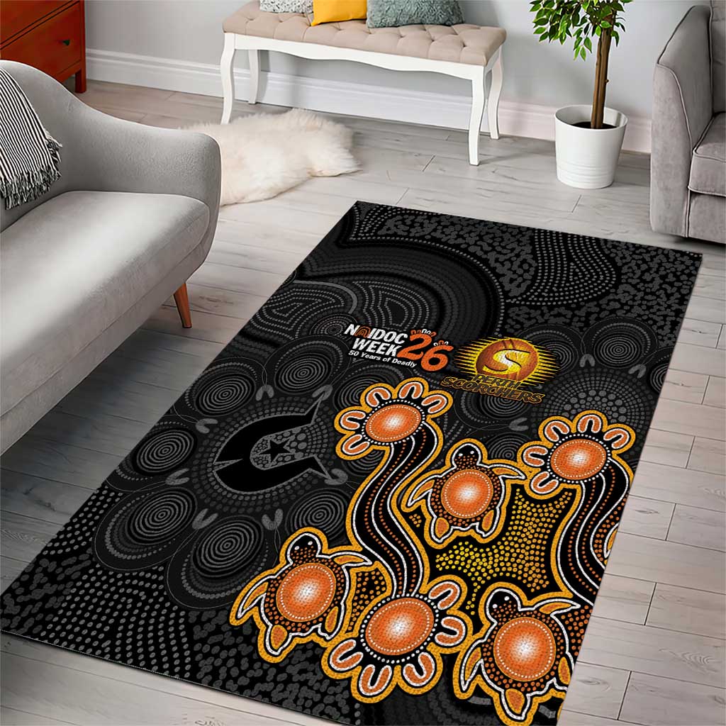 Perth Scorchers NAIDOC Week 2026 Area Rug Sea Turtles Aboriginal Art