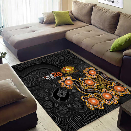 Perth Scorchers NAIDOC Week 2026 Area Rug Sea Turtles Aboriginal Art