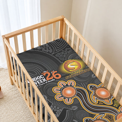 Perth Scorchers NAIDOC Week 2026 Baby Bed Cover Sea Turtles Aboriginal Art