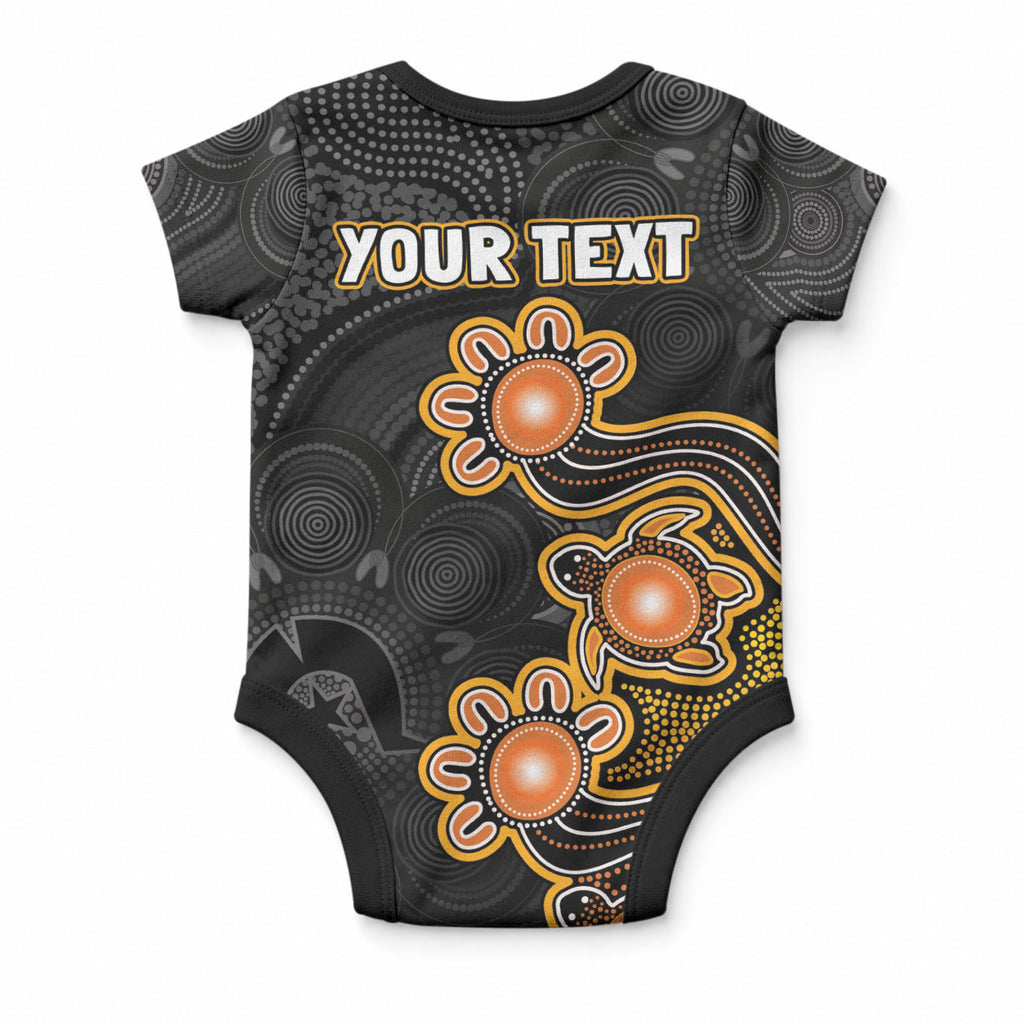 Personalised Perth Scorchers NAIDOC Week 2026 Baby Onesie Sea Turtles Aboriginal Art