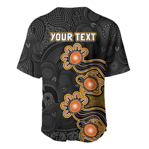 Personalised Perth Scorchers NAIDOC Week 2026 Baseball Jersey Sea Turtles Aboriginal Art
