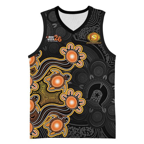 Personalised Perth Scorchers NAIDOC Week 2026 Basketball Jersey Sea Turtles Aboriginal Art