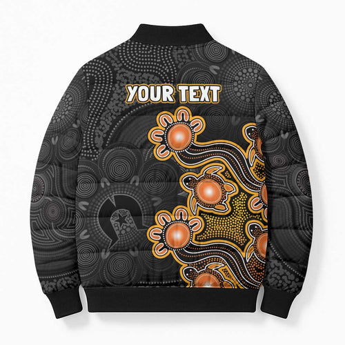 Personalised Perth Scorchers NAIDOC Week 2026 Bomber Puffer Jacket Sea Turtles Aboriginal Art