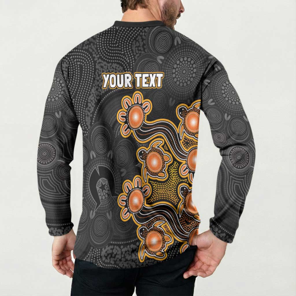 Personalised Perth Scorchers NAIDOC Week 2026 Button Sweatshirt Sea Turtles Aboriginal Art