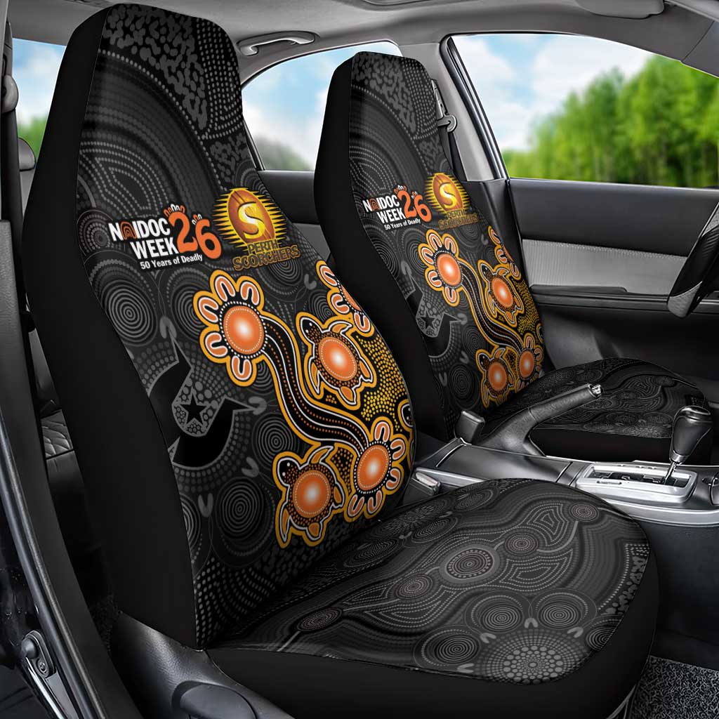 Perth Scorchers NAIDOC Week 2026 Car Seat Cover Sea Turtles Aboriginal Art