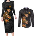 Personalised Perth Scorchers NAIDOC Week 2026 Couples Matching Long Sleeve Bodycon Dress and Long Sleeve Button Shirt Sea Turtles Aboriginal Art