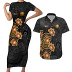 Personalised Perth Scorchers NAIDOC Week 2026 Couples Matching Short Sleeve Bodycon Dress and Hawaiian Shirt Sea Turtles Aboriginal Art
