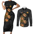 Personalised Perth Scorchers NAIDOC Week 2026 Couples Matching Short Sleeve Bodycon Dress and Long Sleeve Button Shirt Sea Turtles Aboriginal Art
