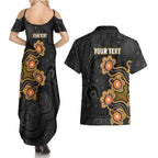 Personalised Perth Scorchers NAIDOC Week 2026 Couples Matching Summer Maxi Dress and Hawaiian Shirt Sea Turtles Aboriginal Art