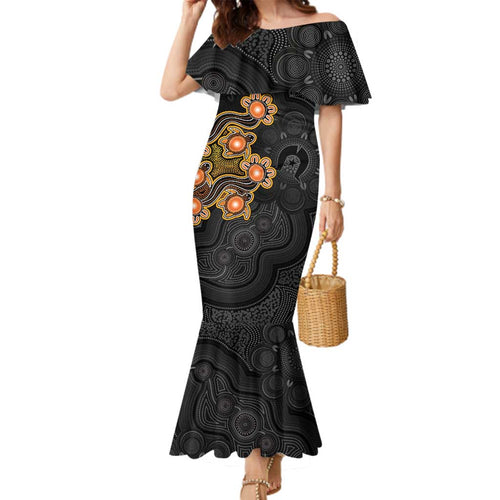 Personalised Perth Scorchers NAIDOC Week 2026 Family Matching Mermaid Dress and Hawaiian Shirt Sea Turtles Aboriginal Art