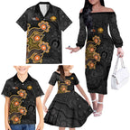 Personalised Perth Scorchers NAIDOC Week 2026 Family Matching Off The Shoulder Long Sleeve Dress and Hawaiian Shirt Sea Turtles Aboriginal Art