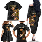Personalised Perth Scorchers NAIDOC Week 2026 Family Matching Off The Shoulder Long Sleeve Dress and Hawaiian Shirt Sea Turtles Aboriginal Art