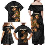 Personalised Perth Scorchers NAIDOC Week 2026 Family Matching Off Shoulder Maxi Dress and Hawaiian Shirt Sea Turtles Aboriginal Art