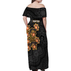 Personalised Perth Scorchers NAIDOC Week 2026 Family Matching Off Shoulder Maxi Dress and Hawaiian Shirt Sea Turtles Aboriginal Art