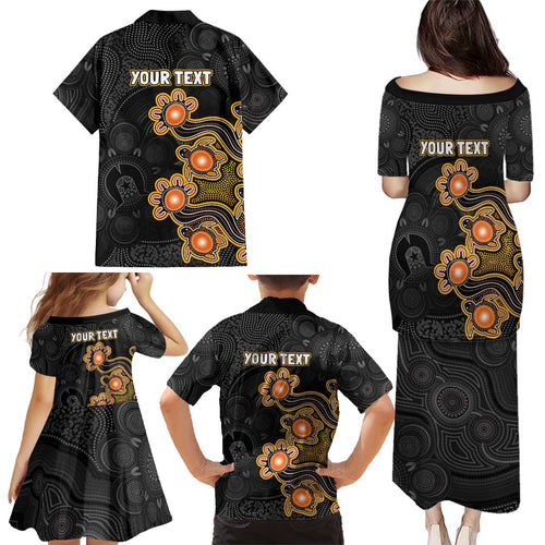 Personalised Perth Scorchers NAIDOC Week 2026 Family Matching Puletasi and Hawaiian Shirt Sea Turtles Aboriginal Art
