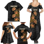 Personalised Perth Scorchers NAIDOC Week 2026 Family Matching Summer Maxi Dress and Hawaiian Shirt Sea Turtles Aboriginal Art