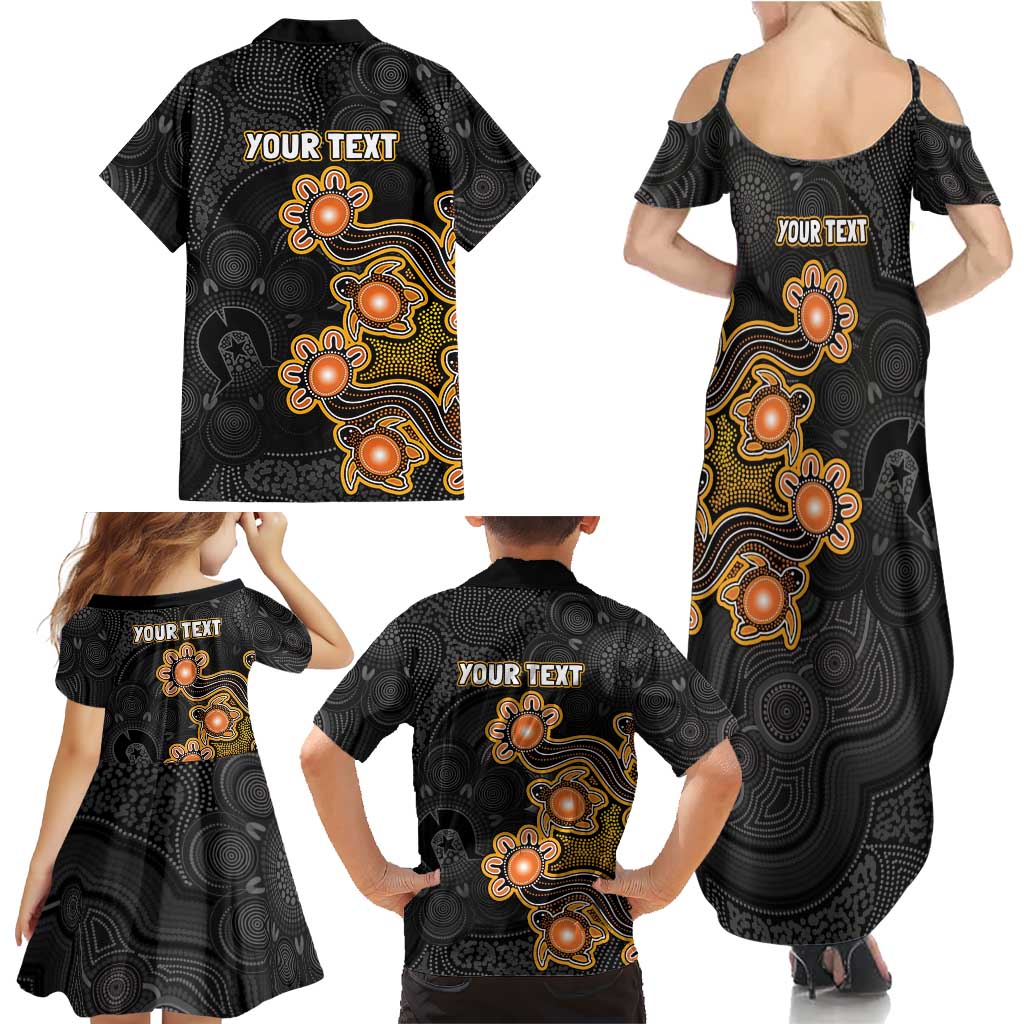 Personalised Perth Scorchers NAIDOC Week 2026 Family Matching Summer Maxi Dress and Hawaiian Shirt Sea Turtles Aboriginal Art