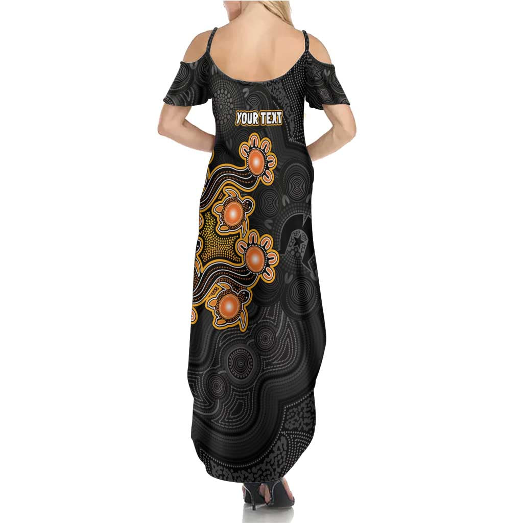 Personalised Perth Scorchers NAIDOC Week 2026 Family Matching Summer Maxi Dress and Hawaiian Shirt Sea Turtles Aboriginal Art