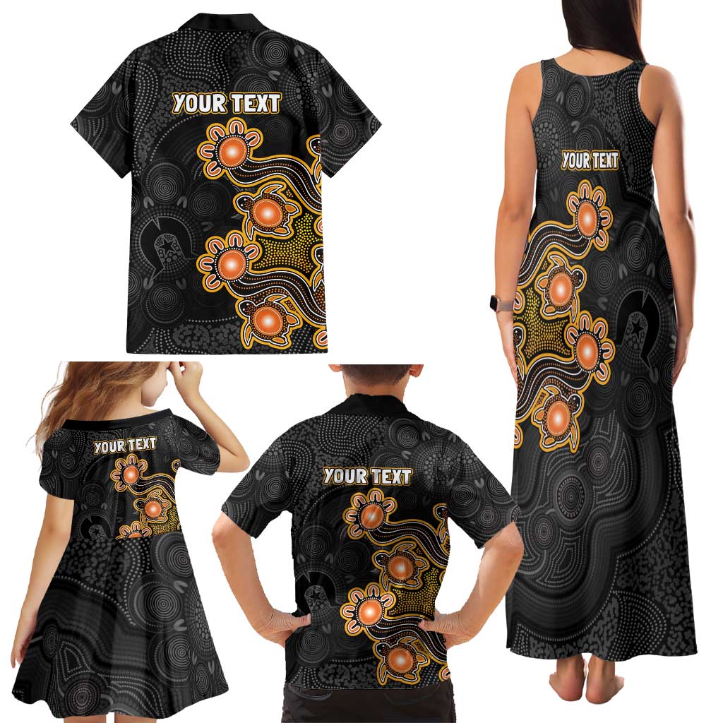 Personalised Perth Scorchers NAIDOC Week 2026 Family Matching Tank Maxi Dress and Hawaiian Shirt Sea Turtles Aboriginal Art