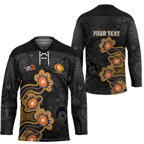 Personalised Perth Scorchers NAIDOC Week 2026 Hockey Jersey Sea Turtles Aboriginal Art