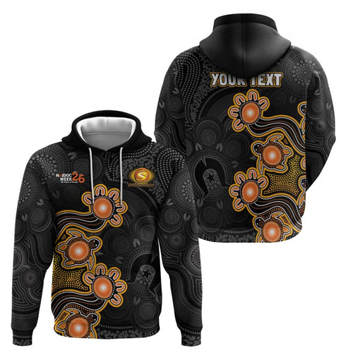 Personalised Perth Scorchers NAIDOC Week 2026 Hoodie Sea Turtles Aboriginal Art