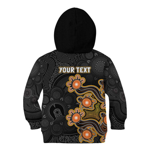 Personalised Perth Scorchers NAIDOC Week 2026 Kid Hoodie Sea Turtles Aboriginal Art