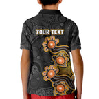 Personalised Perth Scorchers NAIDOC Week 2026 Kid Polo Shirt Sea Turtles Aboriginal Art