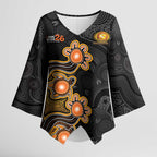 Personalised Perth Scorchers NAIDOC Week 2026 Kimono Sleeve Blouse Sea Turtles Aboriginal Art