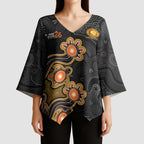 Personalised Perth Scorchers NAIDOC Week 2026 Kimono Sleeve Blouse Sea Turtles Aboriginal Art
